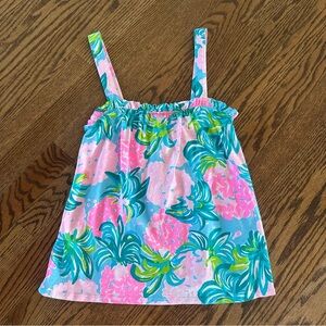 Size XS Lilly Pulitzer Jia Tank Top in Tropical Blue Ibiza Pineapple Shake